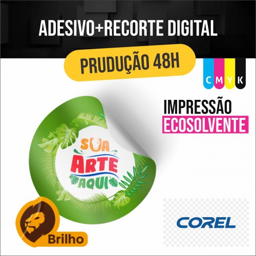 Adesivo com Recorte e contorno